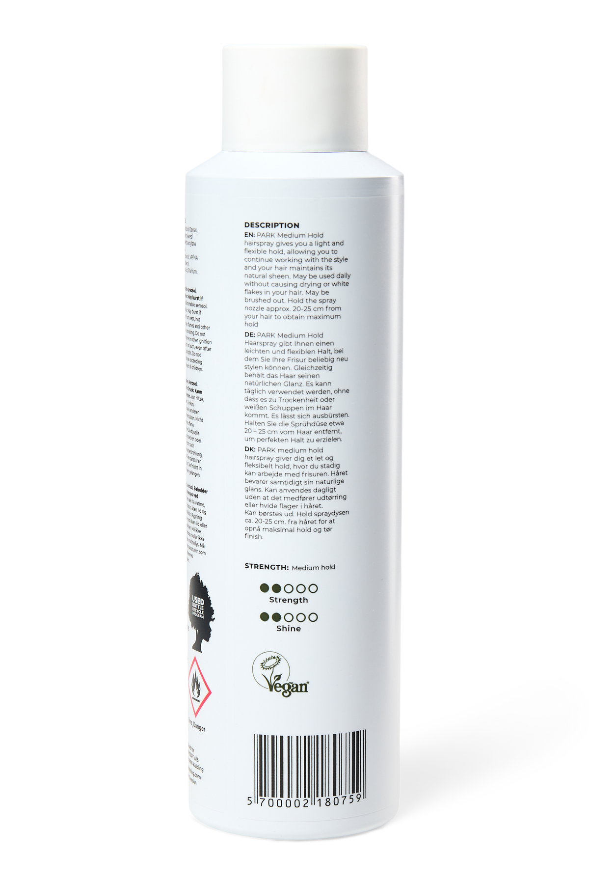 Hairspray medium hold - Vegansk hårspray uden silikone og parabener