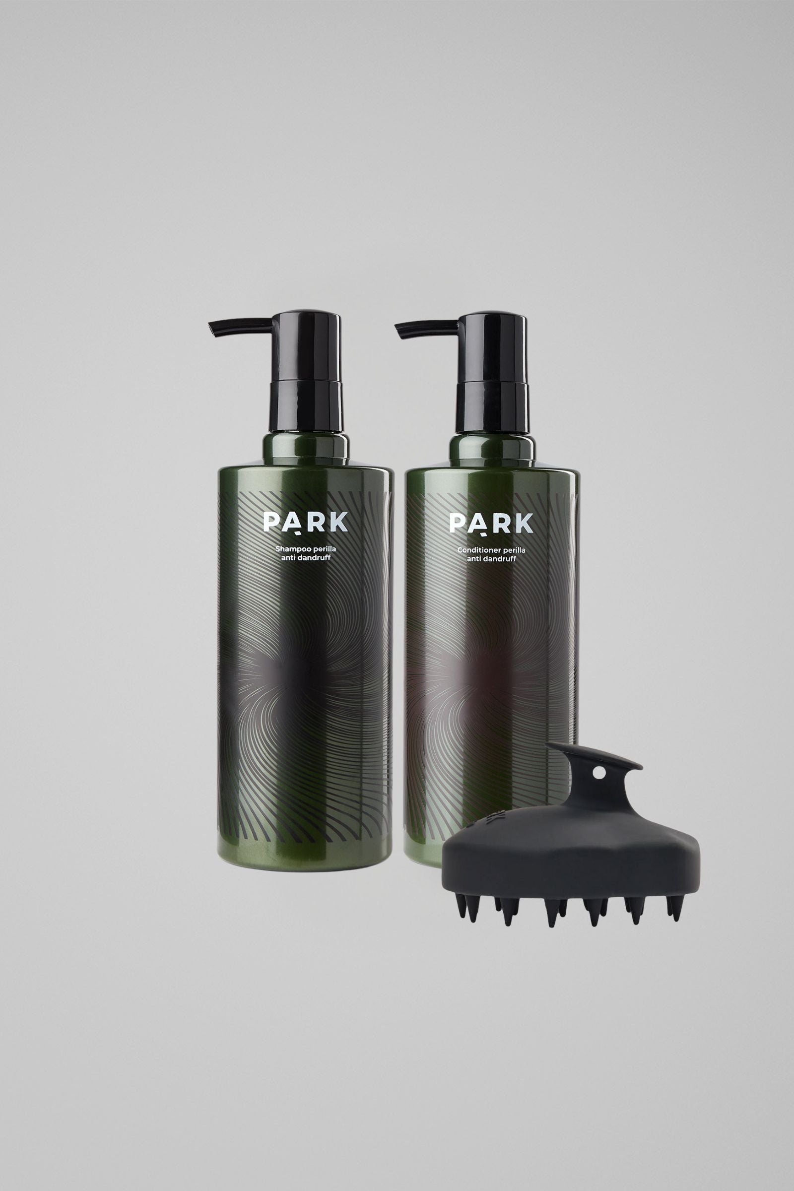 Perilla-kit: Løsning mod skæl og irriteret hovedbund (inklusiv Hovedbundsbørste)