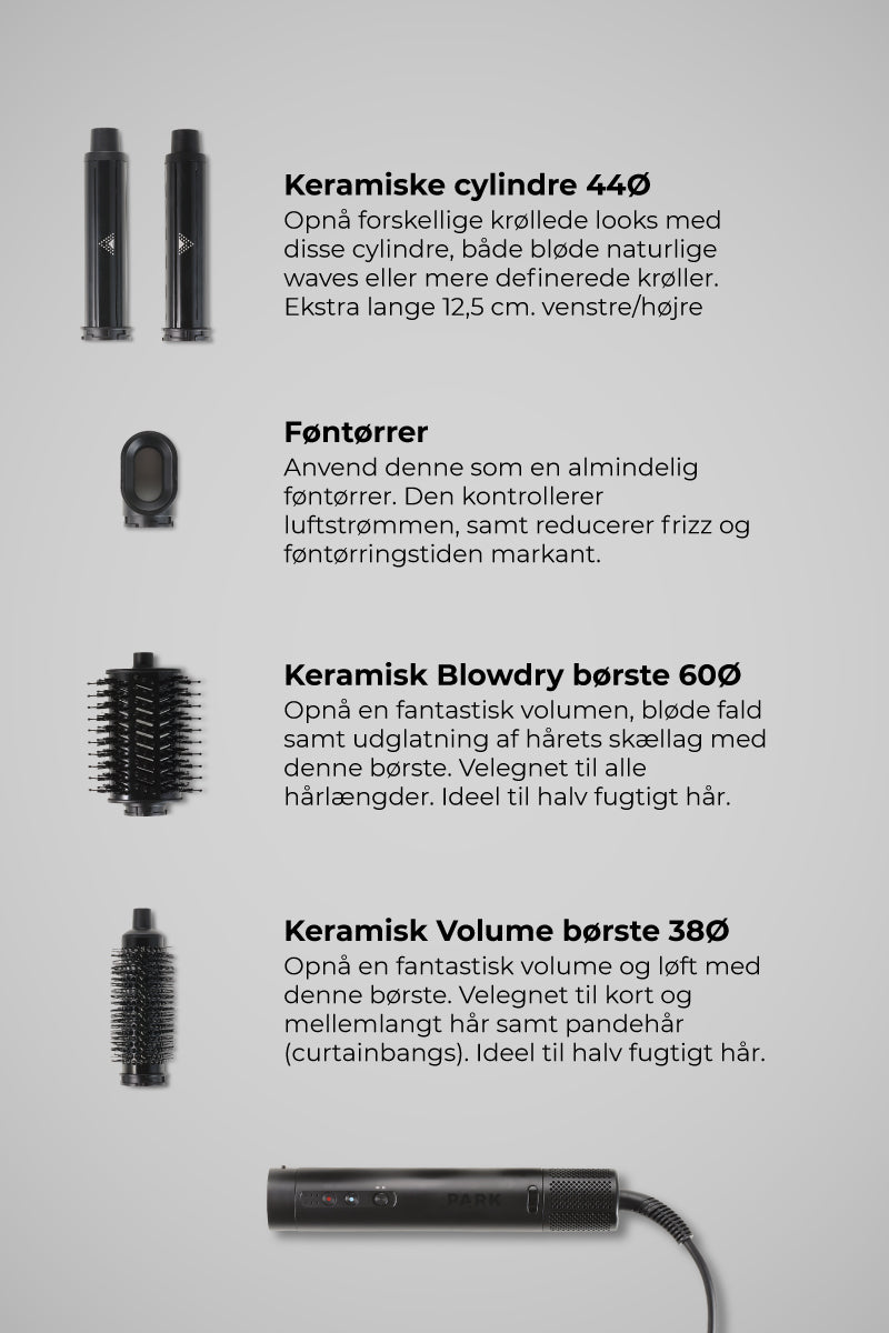 Pro Air Styler Trio – Stylingtool, volumen og varmebeskyttelse i ét samlet kit